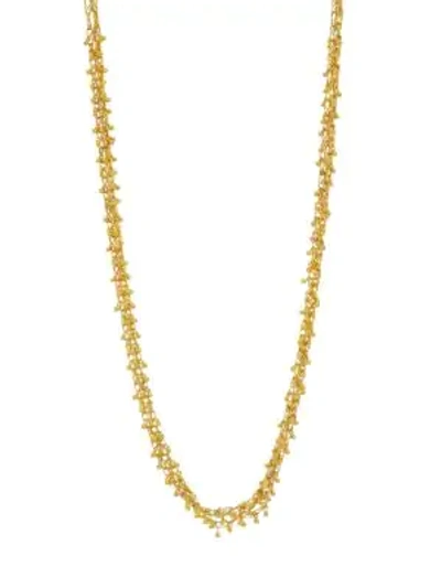 Gurhan Bouclé 24k Yellow Gold Triple Chain Necklace