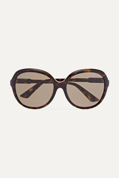 Gucci Oversized Round-frame Tortoiseshell Acetate Sunglasses