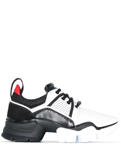 Givenchy Jaw Mesh And Suede-trimmed Leather, Neoprene And Rubber Sneakers In Black/white