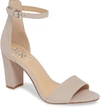 Vince Camuto Corlina Ankle Strap Sandal In Tipsy Taupe Suede