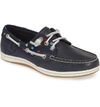 Sperry 'songfish' Boat Shoe In Navy/ Nautical Flags Leather