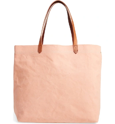 Madewell Canvas Transport Tote - Coral In Antique Coral