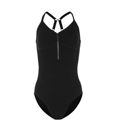 Lndr Zip-up Swimsuit In Black