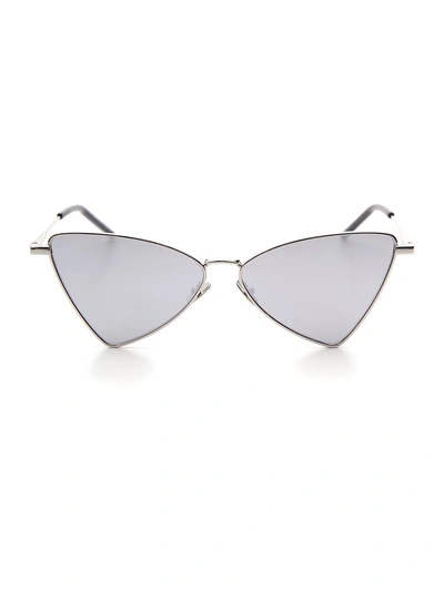 Saint Laurent Eyewear Triangle Sunglasses In Grey