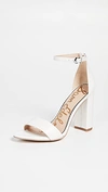 Sam Edelman Women's Yaro Ankle Strap Block Heel Sandals In Bright White