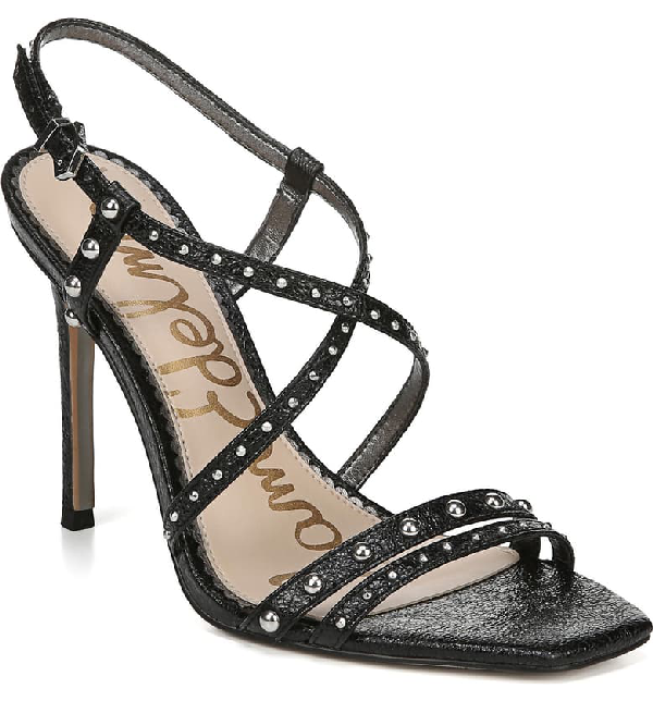 sam edelman black studded heels