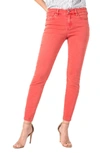 Liverpool Penny Ankle Skinny Jeans In Mineral Red