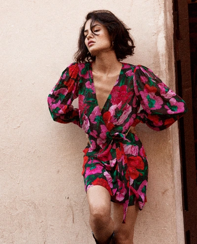 kooples pink floral dress The Kooples Summer Floral-Print Silk Maxi Dress