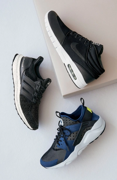 Adidas Originals 'ultraboost' Running Shoe In White/ White/ Blue