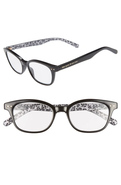 Kate Spade Rebecca 47mm Reading Glasses - Black Polka Dot | ModeSens