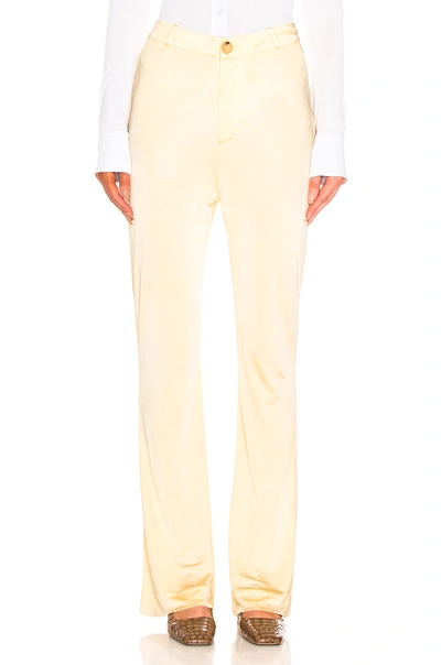 Acne Studios Prissa Trouser Pant In Yellow In Vanilla Yellow