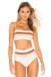 L*space Rebel Stripe Top In Cream, Camel & Desert Rose