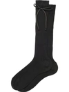 Prada Ribbed Knit Socks In Black