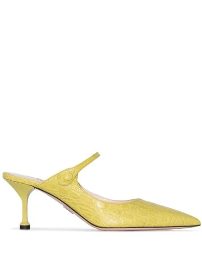 Prada Pointed Toe Pumps In Yellow
