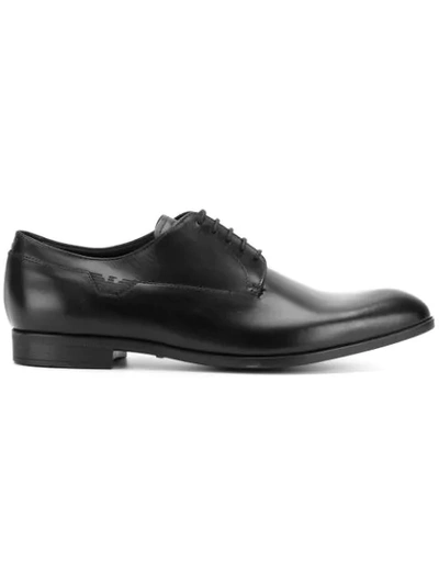 Emporio Armani Classic Derby Shoes In Black