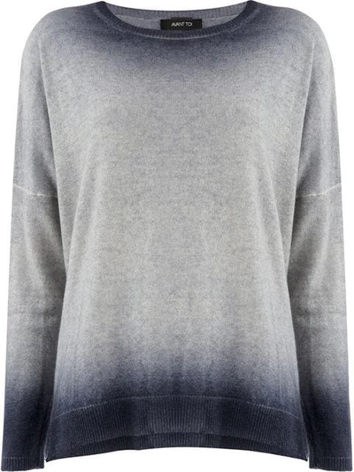 Avant Toi Bleached Effect Jumper In Grey