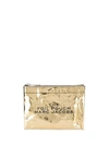 Marc Jacobs Foil Flat Pouch In Gold