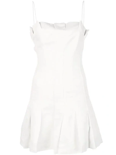 Amur Fitted Panelled Dress In White