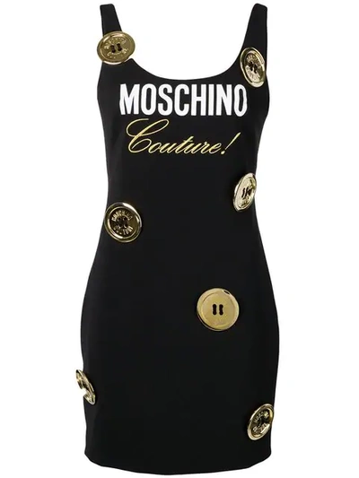 Moschino Logo Dress In Black