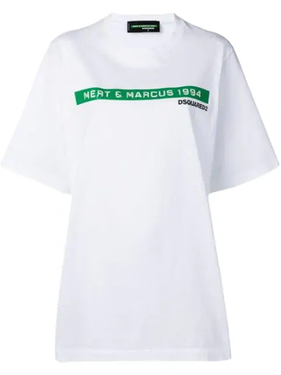 Dsquared2 X Mert And Marcus Logo Printed T-shirt In White
