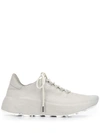 Del Carlo Perforated Lace-up Sneakers In Grey