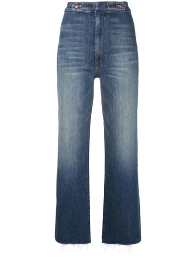 Mother Wide Leg Jeans In Blue