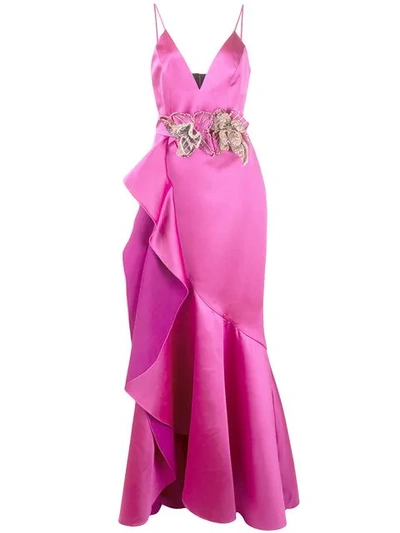 Patbo Tiered Bouquet Dress In Pink