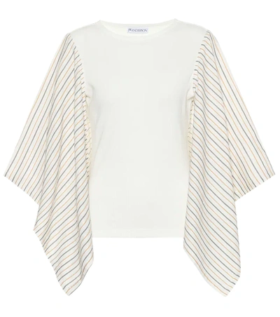 Jw Anderson Drape Sleeve T-shirt In White