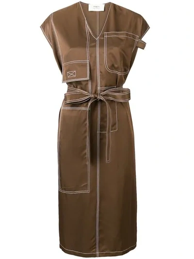 Ports 1961 Structured Dress In Brown
