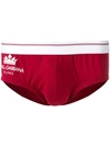 Dolce & Gabbana Logo Briefs In Red