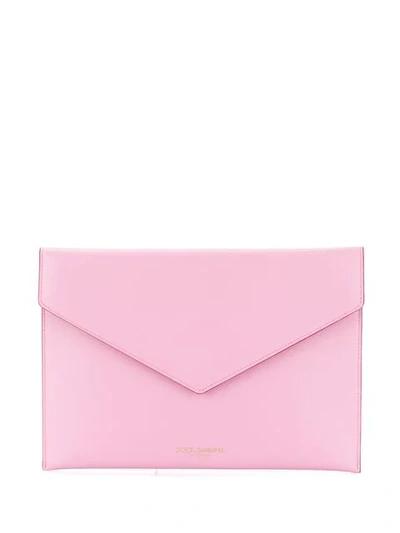 Dolce & Gabbana Envelope Clutch In Pink