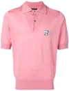 Prada Chest Logo Polo Shirt In Pink