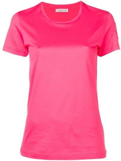 Moncler Plain T-shirt - 粉色 In Pink