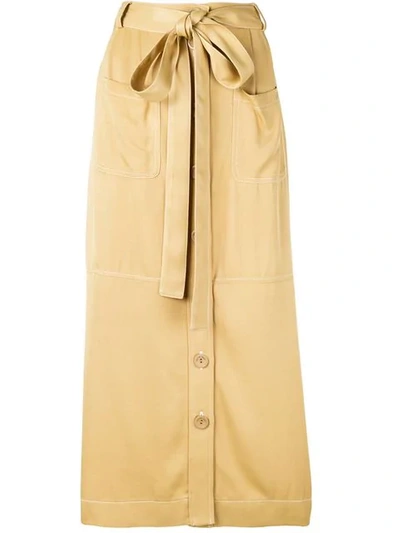 See By Chloé Tie Waist Skirt In Neutrals