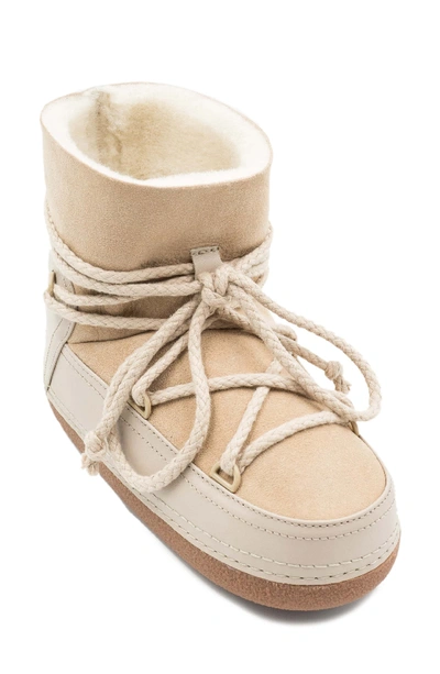 Inuikii Classic Genuine Shearling Sneaker Boot In Beige