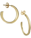 Argento Vivo Flat Edge Hoop Earrings In Gold