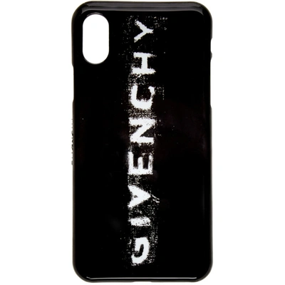 Givenchy Black Logo Iphone Xs/x Case In 001 Black