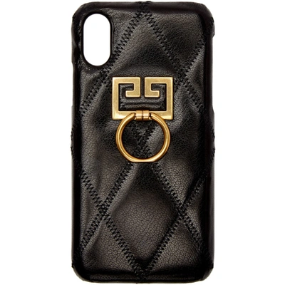 Givenchy Black Diamond Quilted Iphone Xs/x Case In 001 Black
