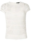 Theory Crocheted T In White