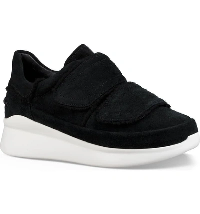 Ugg Ashby Spill Seam Sneakers In Black Leather