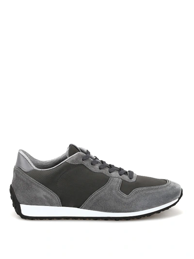 Tod's Grey Suede And Technical Fabric Sneakers