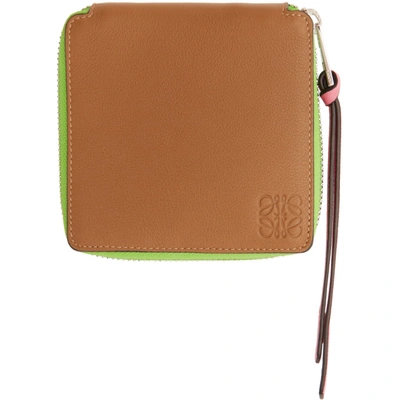 Loewe Tan Rainbow Square Zip Bifold Wallet In 2904 Rainbo