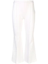 Rosetta Getty Cropped Flared Trousers In White