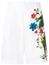 Dsquared2 Floral And Bird Print Shorts - White