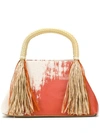 Issey Miyake Tasseled Tote In Red