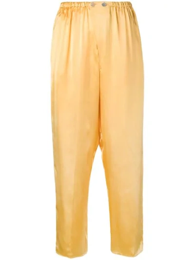 Forte Forte High-waist Wide Leg Trousers In Yellow