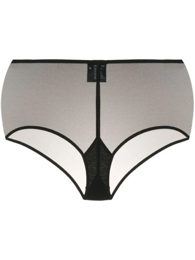 Ann Demeulemeester Sheer Hipsters In Black