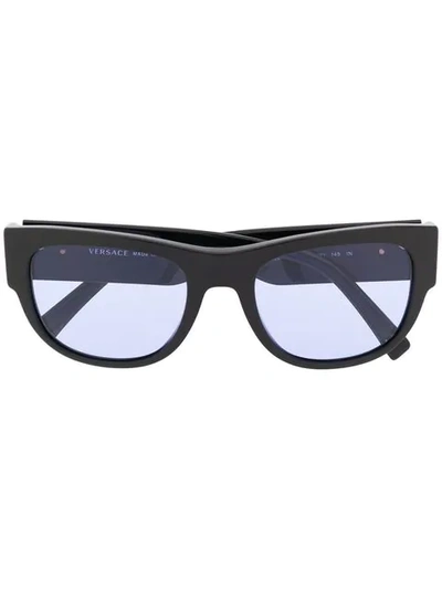 Versace Round Sunglasses In Black