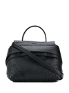 Tod's Small Wave Tote In Black