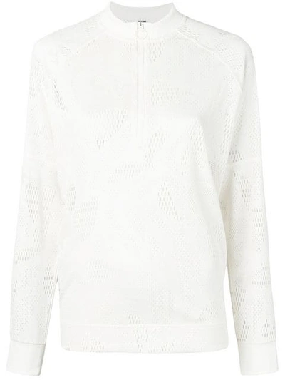 Adidas By Stella Mccartney Half Zip Sweater In White